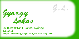 gyorgy lakos business card
