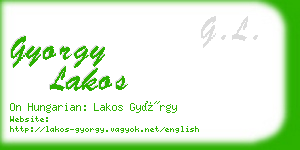 gyorgy lakos business card